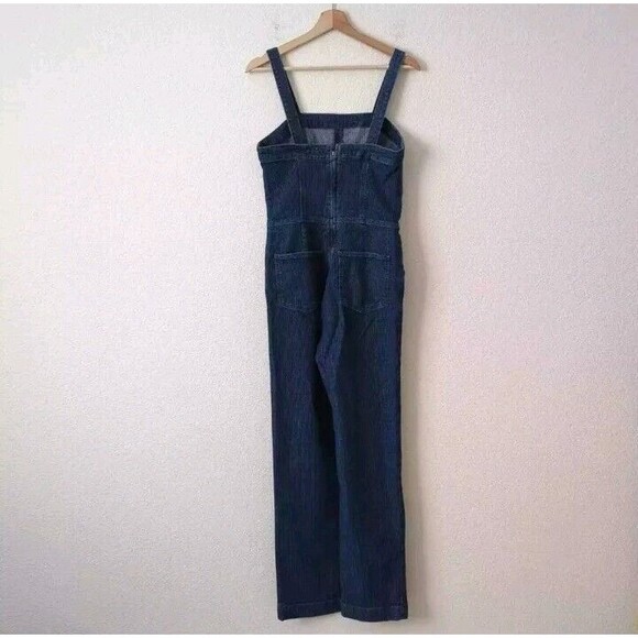 Adriano Goldschmied AG Denim Overalls Ribbed Jumpsuit Sz XS Chambray Calli - Picture 1 of 11